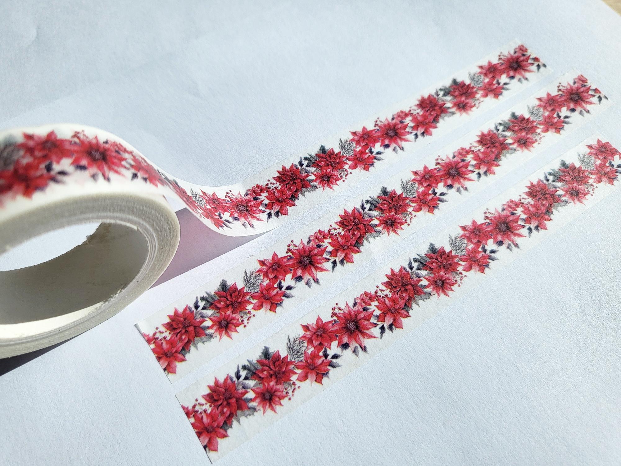Washi Tape Red Flowers
